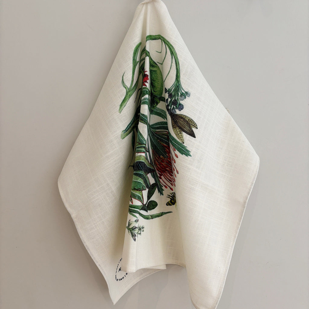 Chameleon linen tea towel 