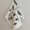 Ink bugs linen tea towel 